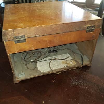 Silvertone 5731 Portable Record Cutting Lathe 78 RPM 6V6 Amp Recorder Radio PA 109.359 Bad Crystal mic 1940 - Stained Wood image 19