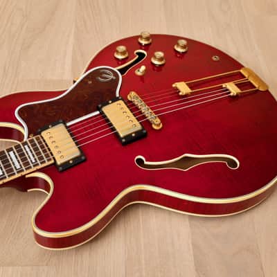 1993 Epiphone Sheraton Vintage Guitar Cherry, 100% Original w/ Case, Japan Terada image 12
