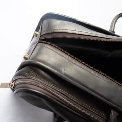 Premium Handmade Full-Grain Brown Leather Alto Sax Case image 14