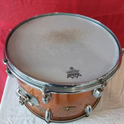 Slingerland Tom 15"X11" wood shell wrapped in copper 1973 - Copper Wrap over wood image 2