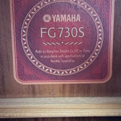 Yamaha FG730S Solid-Top Acoustic Guitar w/ Installed DiMarzio Soundhole Pickup image 2