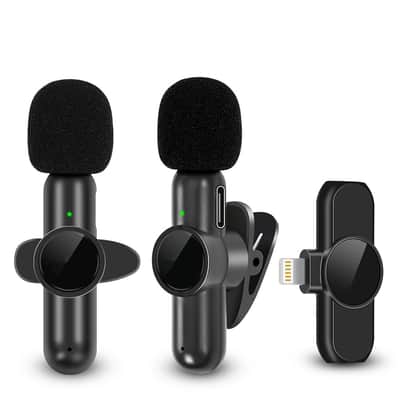 2.4G Wireless Lavalier Microphone Noise Cancelling Audio Video Recording for iPhone/iPad/Android/Xiaomi/Samsung Live Game Mic image 6