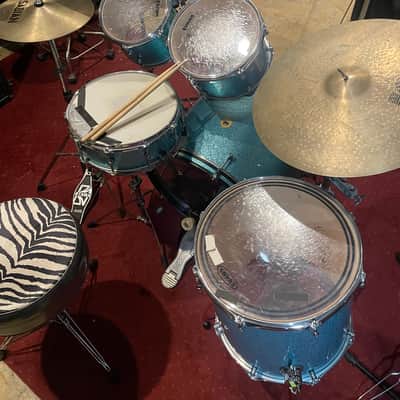Ellis Drum Co. Blue Sparkle Custom 2013 - Turquoise Sparkle image 11