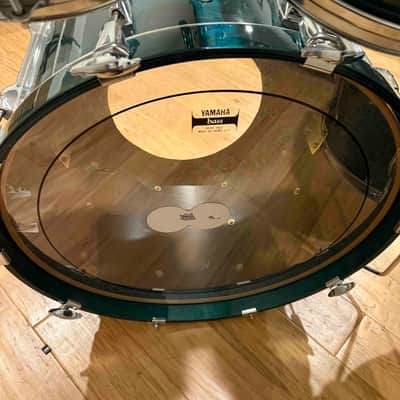 ~RARE!~ MIJ Yamaha Recording Custom 4-Piece 10/12/16/22 Drum Kit Set in Deep Aqua Stain Lacquer image 13