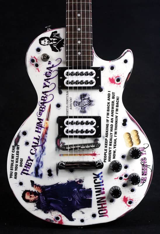 Custom Painted and Upgraded Epiphone Les Paul Studio LT-Aged and Worn With Graphics And Matching Headstock image 1