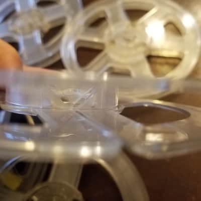 Scotch etc. Pair 3M Small 5" Tape Reel Take-up Supply R2R Empty USA Vintage Plastic Soundcraft 1/4" 1960s - Clear Or Grey image 2
