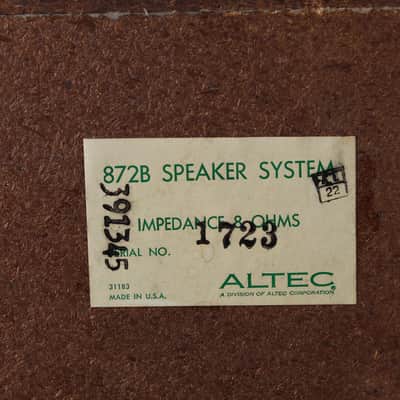 Altec MADRID 872B Speaker System Pair of Speakers Bookshelf Loudspeaker System image 10