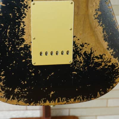 Fender Custom Shop 2025 LTD Roasted Bighead 1966 Stratocaster Super Heavy Relic - Aged Black image 9
