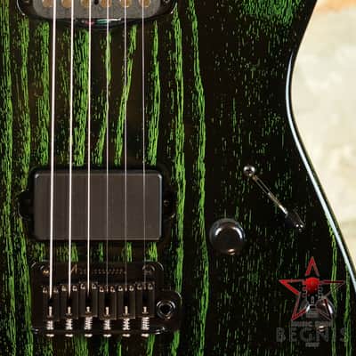 TOM ANDERSON Pro Am HS - Swamp Ash Body & Reverse Headstock - Black with Green Dog Hair image 7