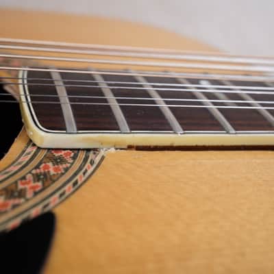 Epiphone FT-165 Bard DeLuxe 12 String Acoustic Guitar MIJ 1970's Natural w/ Ibanez Hard Case image 12