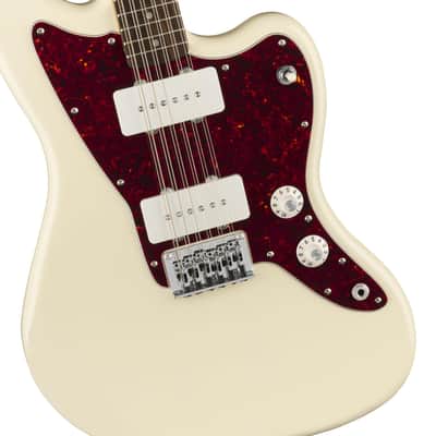 Paranormal Jazzmaster XII, Laurel Fingerboard, Tortoiseshell Pickguard, Olympic White image 3