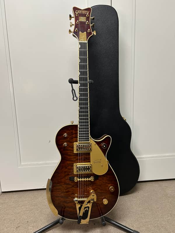 Gretsch G6134TGQM-59 Limited Edition Semi Hollowbody Quilt Classic Penguin with Bigsby - Forge Glow image 1