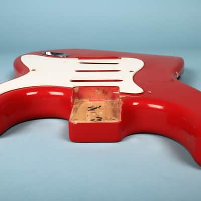 1994 Squier Stratocaster Ferrari Red Guitar Body w/ Pickguard image 6