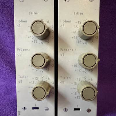 Ultra-rare! Pair vintage RFT RFZ Filter.  Inductor based, highly musical passive 3-band EQ! Fully discrete, Top-Notch quality! Telefunken W395 competitor?! image 2
