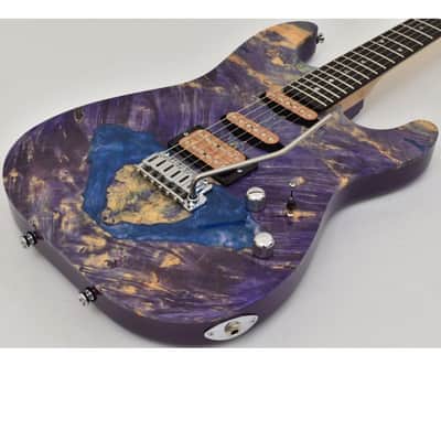Schecter CET Custom USA Masterwork Guitar with Buckeye Burl Stabilized Top image 5
