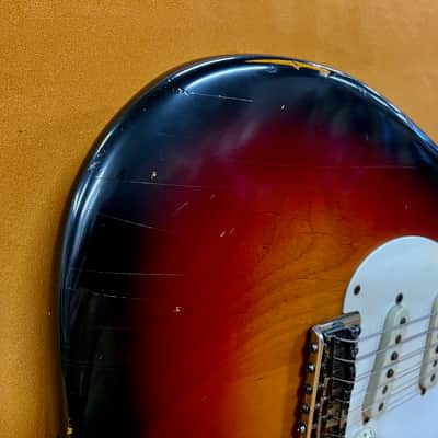 Fender Stratocaster with Old & Original Maple Neck 1959 - Sunburst Very Old Refin image 7