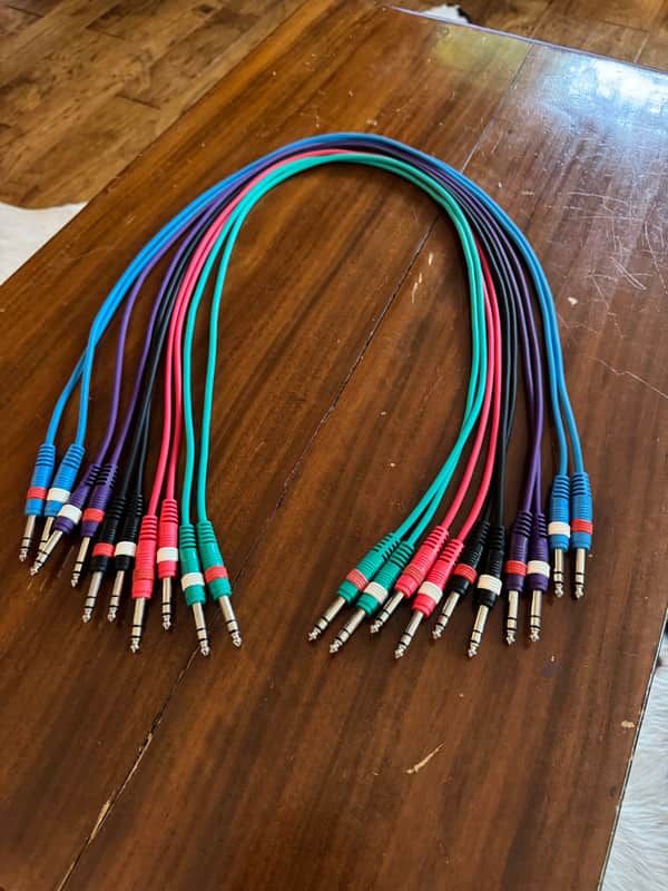 Seismic Audio SASPC3N 3’ 1/4”TRS Patch Cable 10 pack