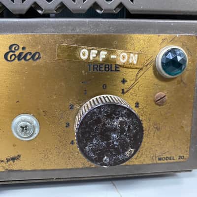 Eico HF-20 Mono Integrated Tube Amplifier with Original Tube Cage 6L6 Type Output Tube Amp image 3