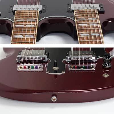 1992 Gibson EDS-1275 Double Neck SG Cherry Red with Original Hardshell Case image 5