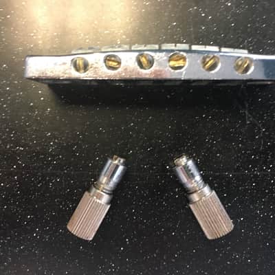 Gibson Harmonica Bridge 70's Nickel with Studs (Bolts) Marauder - L6S - S-1 - SG image 2