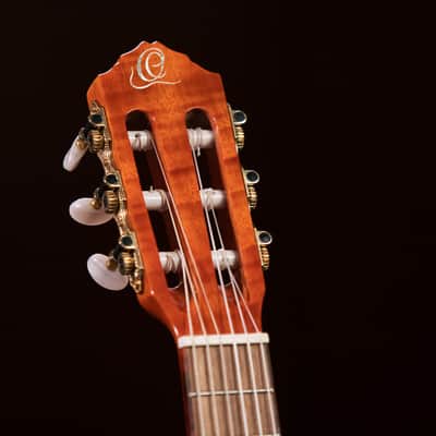 Ortega RGLE18FMH Mini Travel Series Solid Flamed Mahogany Top Mahogany Neck 1/8 Size 6-String Acoustic-Electric Guitar w/Gig Bag image 16