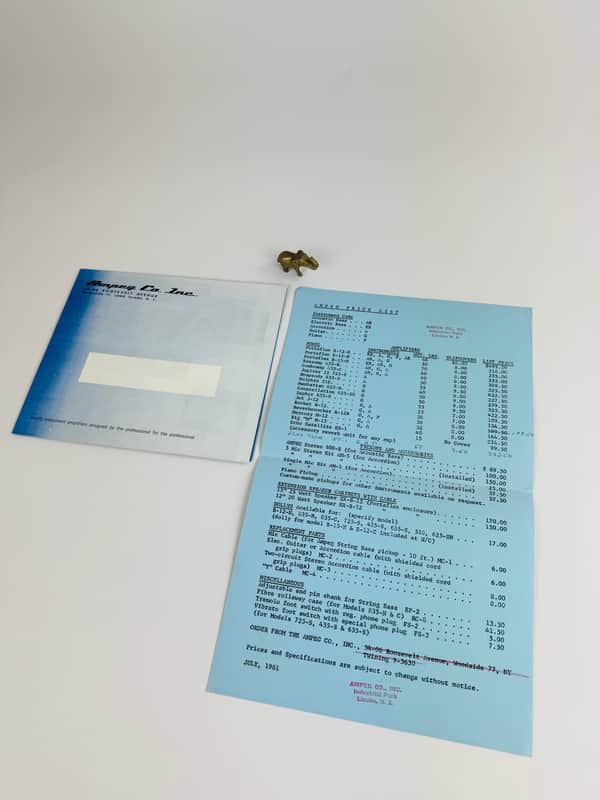 Ampeg Foldout Catalog & Price List (July 1961) image 1