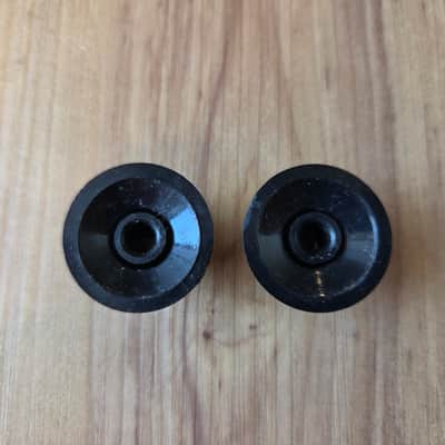 Set of Vintage 1970's Gibson Silver Witch Hat Guitar, Bass Control Knobs! image 3