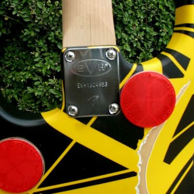EVH STRIPE SERIES BLACK & YELLOW FRANKENSTRAT MODIFICATION * TESI SWITCH * GERMANY FLOYD ROSE =VH= image 8