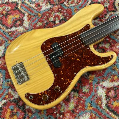 Fender Precision Bass Fretless 1973 - Natural, Very Good. SKU: 1179G image 4