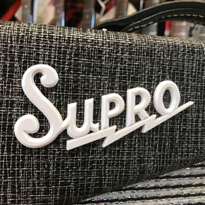 Supro 1605RH Reverb Special Head and 1790 Black Magick Extension Cabinet Stack image 7