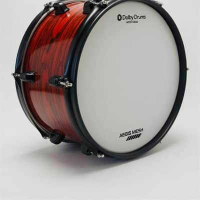 Dolby 12” Electronic Red WoodTOM w 6 Triggers for Roland Alesis Drum image 3