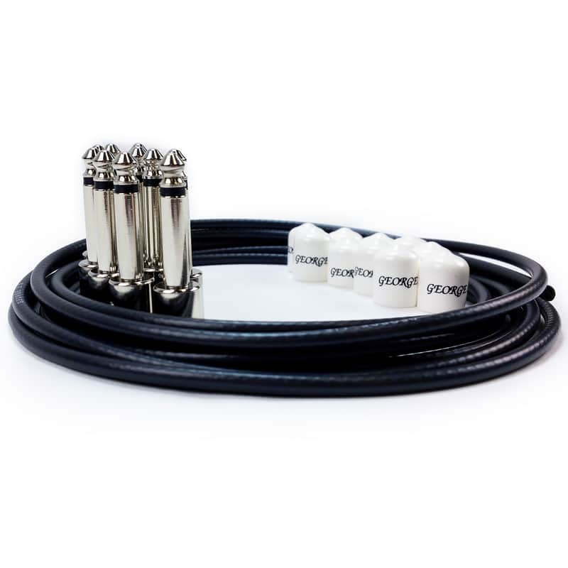 George L's Effects Kit .155 Black with Nickel Plated Plugs image 1