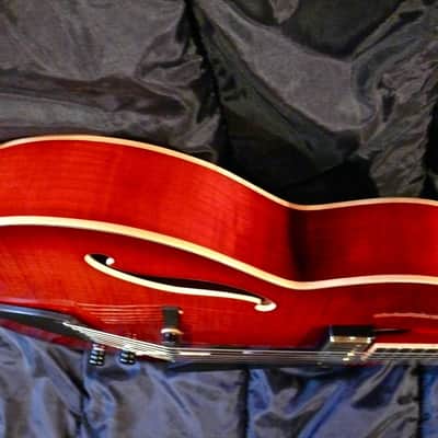 Peerless Lee Archtop Guitar w/ Fitted Case 2008 Ruby Red image 9