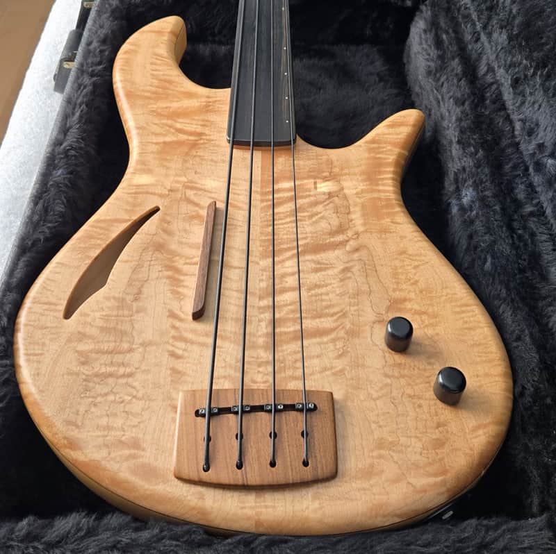 Stambaugh Resonance Fretless 4 string bass full scale w/hard case image 1