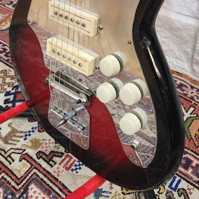 Guyatone Decca DMI 203 Blood Burst 3 Pickup Offset Guitar 1970s Japan image 12