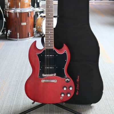 2020 Epiphone SG Classic P90's Electric Guitar - Worn Cherry image 13