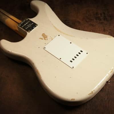 Fender Custom Shop 1955 Stratocaster Relic in White Blonde image 6