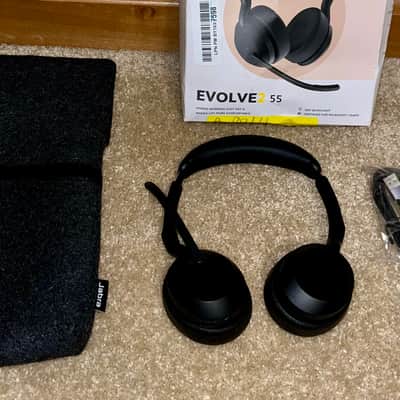 Jabra Evolve2 55 Stereo Wireless Headset - Features AirComfort Technology, Noise-Cancelling Mics & Active Noise Cancellation - Works with UC Platforms image 1