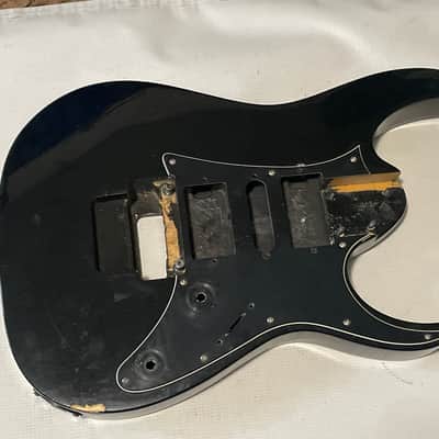 2010 Indonesian Ibanez RG350EX Black Strat Basswood Guitar Body Floyd Ready (Rough Shape) image 3