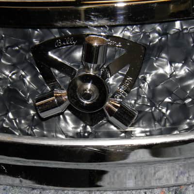 Lang Snare Drum 4x14 1980s - Black Diamond Pearl image 6
