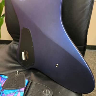 Dingwall D-Roc Standard - Blue to Purple Colorshift with Neck Illusion Black Vinyl Blocks image 6