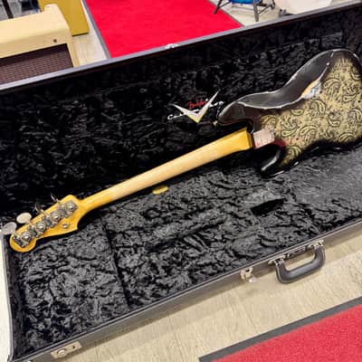 Fender Custom Shop Limited `64 Black Paisley Jazz Bass Relic image 9