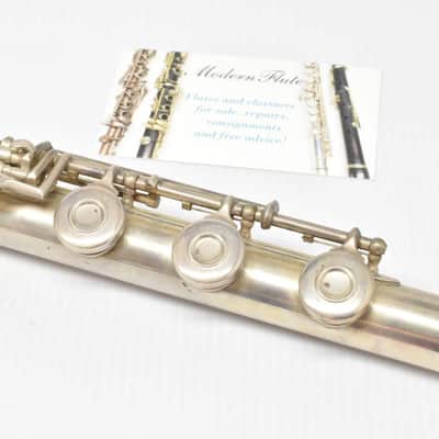 Vintage Gemeinhardt Sterling Silver Handmade 3SSB Open Hole Flute Inline B Foot image 11