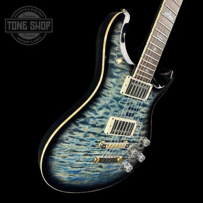 Mint PRS Wood Library McCarty 594 10-top Quilt Faded Whale Blue Smokeburst w/case image 3