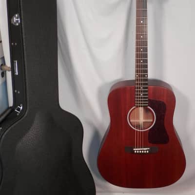 Guild USA D-20 Mahogany Natural Satin Finish Dreadnought Acoustic with case new image 1