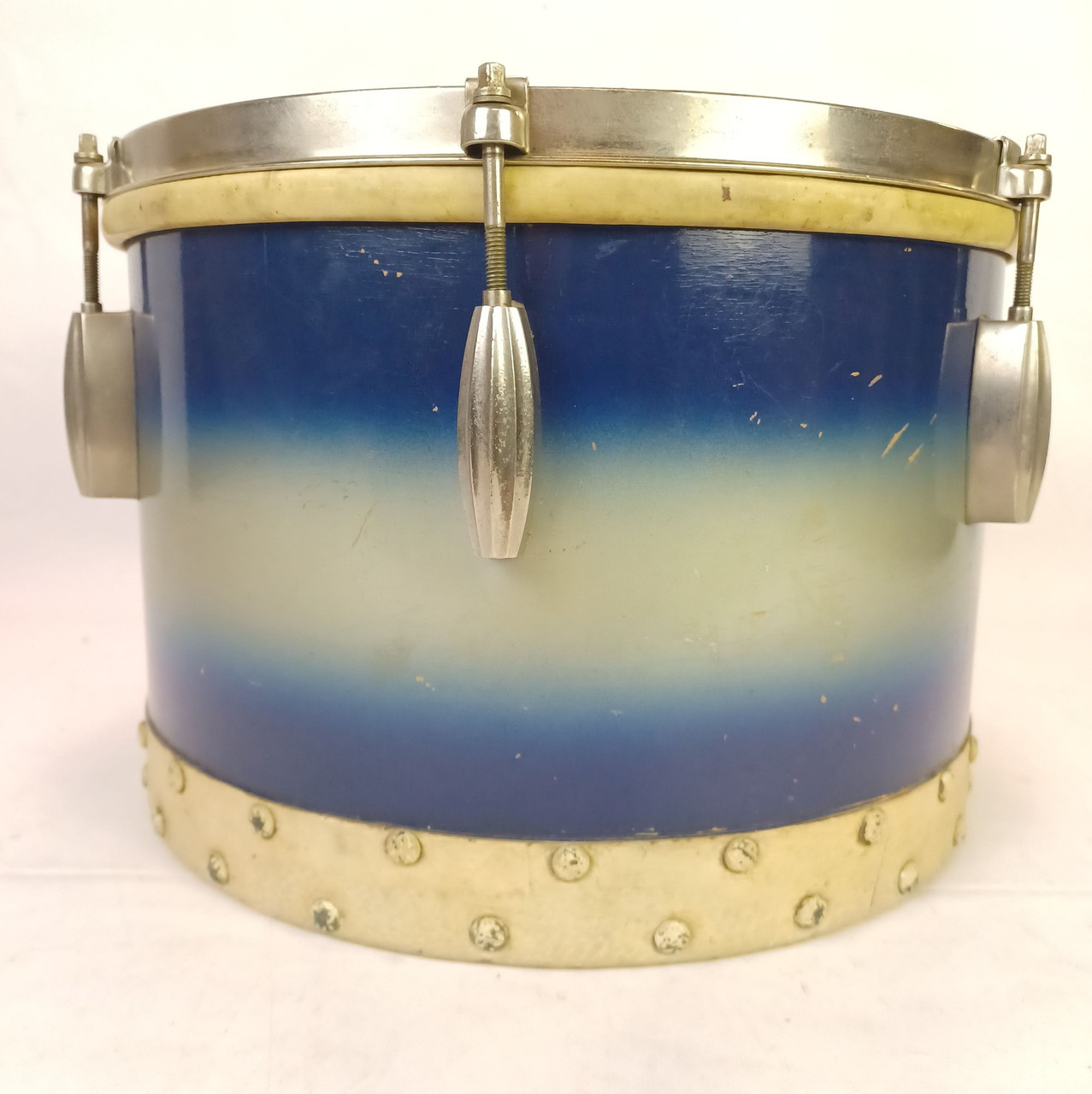 Slingerland 9x13"Blue/Silver Duco Tom Drum 40s Radio King Pig Tacked Head #1450 — main photograph