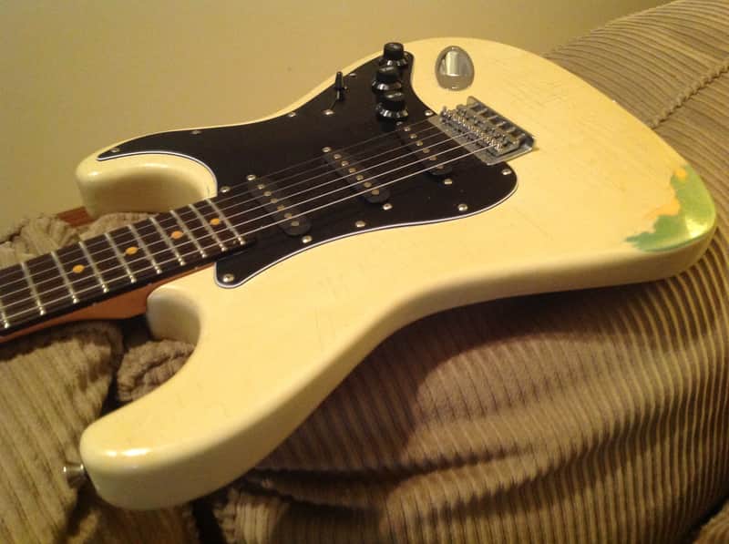 On Sale - USA Made Relic Style Worn Stratocaster / Partscaster w/ Vintage Clay Dots image 1