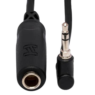 Hosa Technology Hosa Stereo Mini Angled Male to Stereo 1/4  Female Headphone Extension Cable, 6 image 2