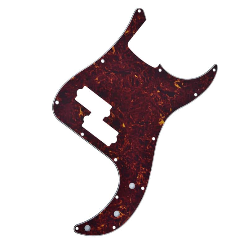 13 Hole P Bass Style Pickguard PB Scratch Plate Bass Pickguard for USA/Mexico Precision P Bass Vintage Tortoise image 1
