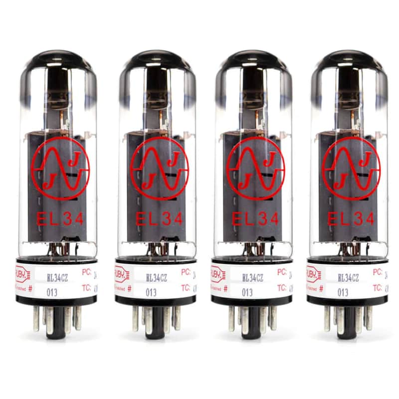 JJ Electronic EL34 Power Tube Apex Matched Quad | Reverb